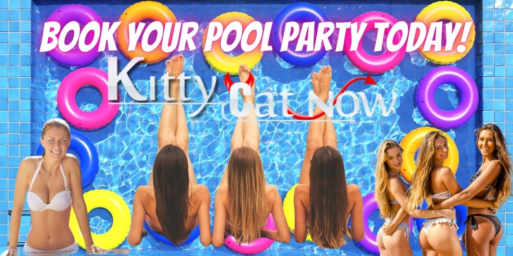 Book your pool party today -Kitty Cat Now Dallas